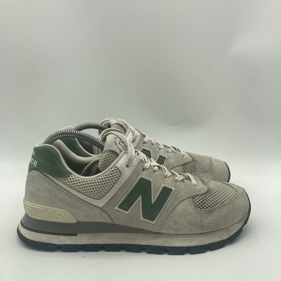 Womens Size 10.5 New Balance 574 Cordura Grey White Green Casual Shoes - Picture 1 of 10
